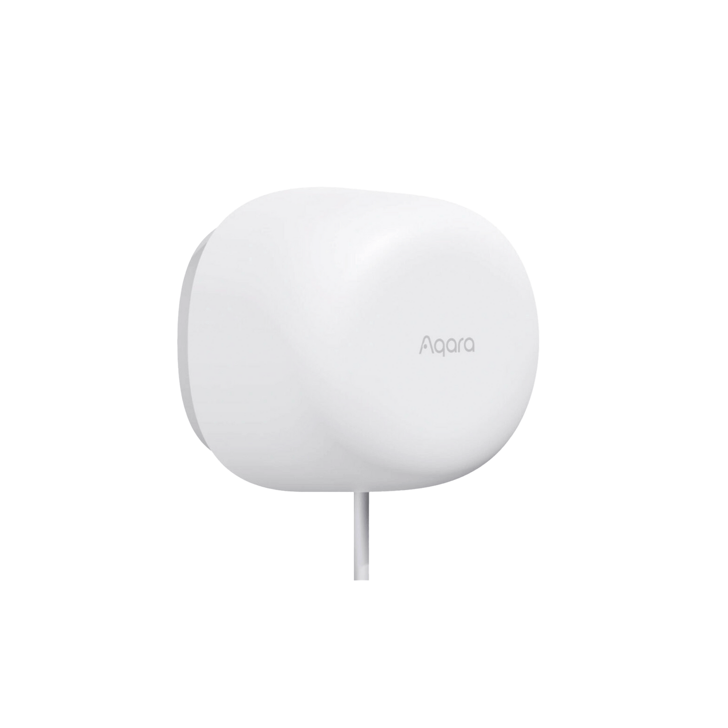 Aqara Presence Sensor FP2, a small white round device, a millimeter-wave radar-based smart home presence sensor