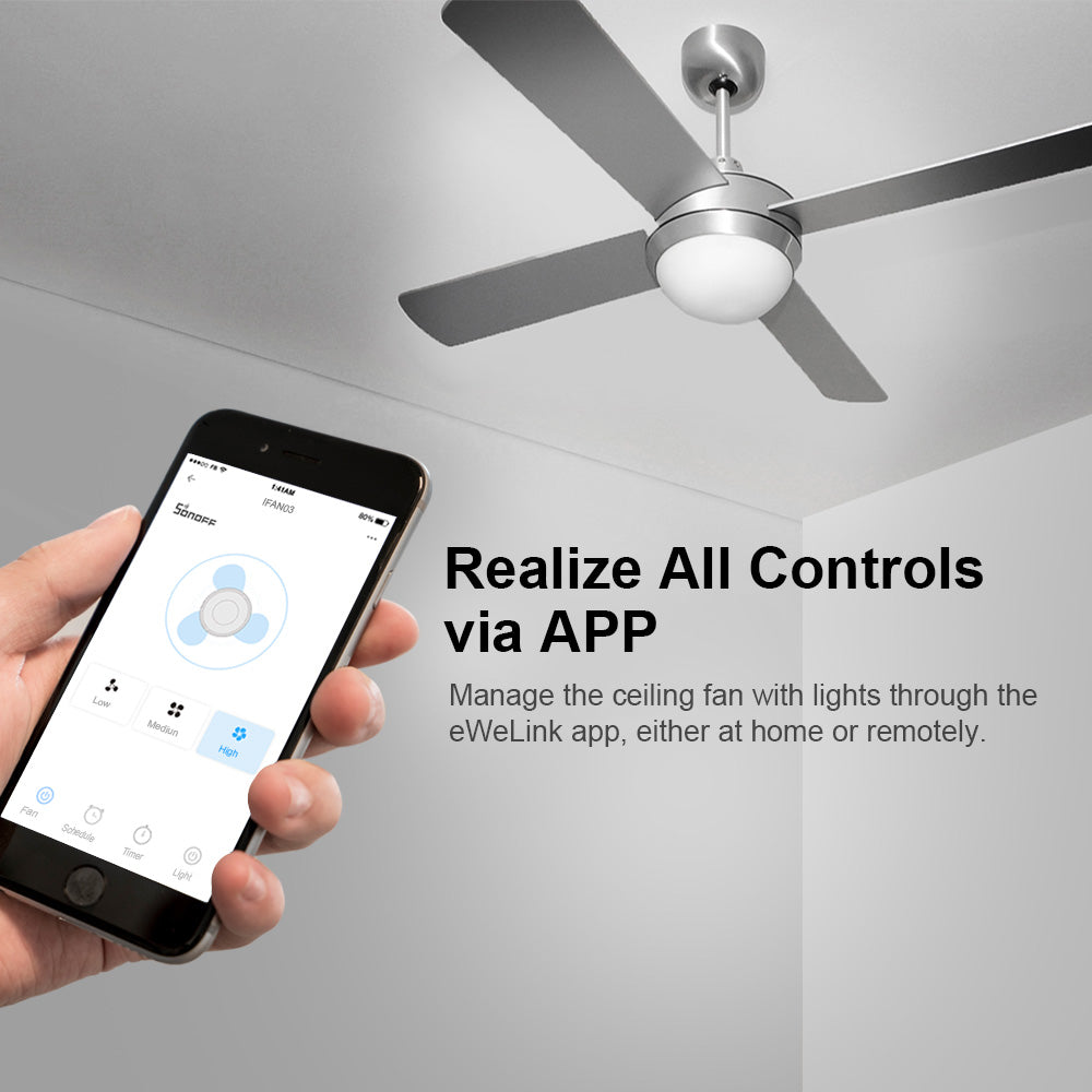 Sonoff Wi-Fi Ceiling Fan And Light Controller