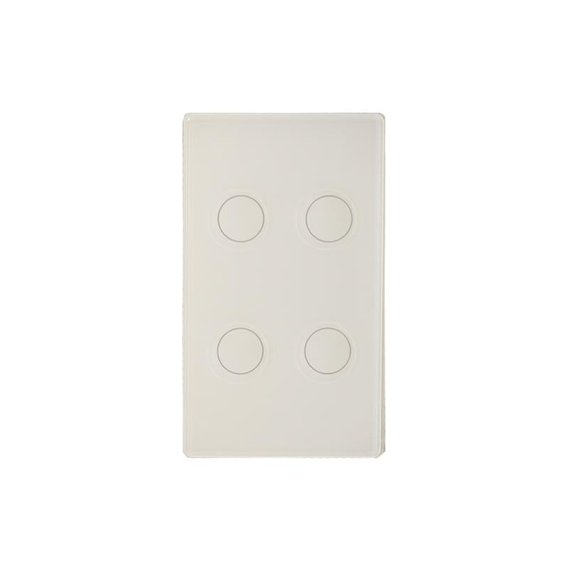 ZEMISmart US Touch Switch 2x4 PVC 4Channel White (Matter WiFi)