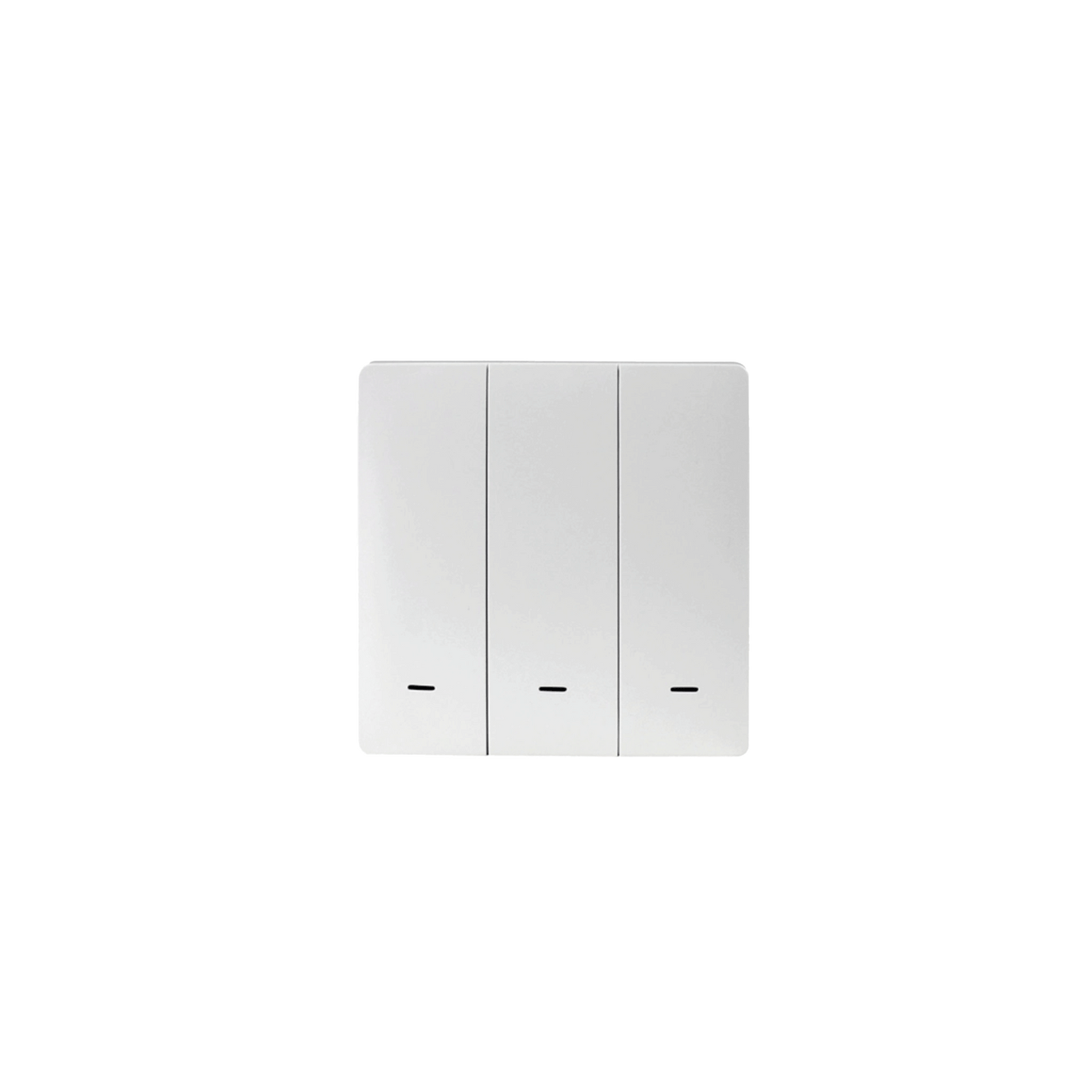 White light switch panel on a white background