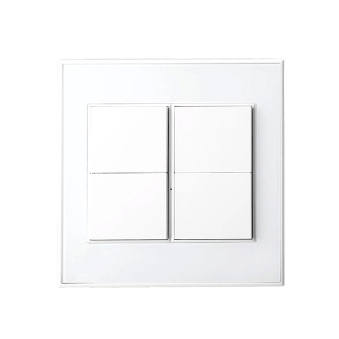 ZEMISmart Push Wireless Switch 3x3 PVC 4Channel White (Tuya Zigbee)