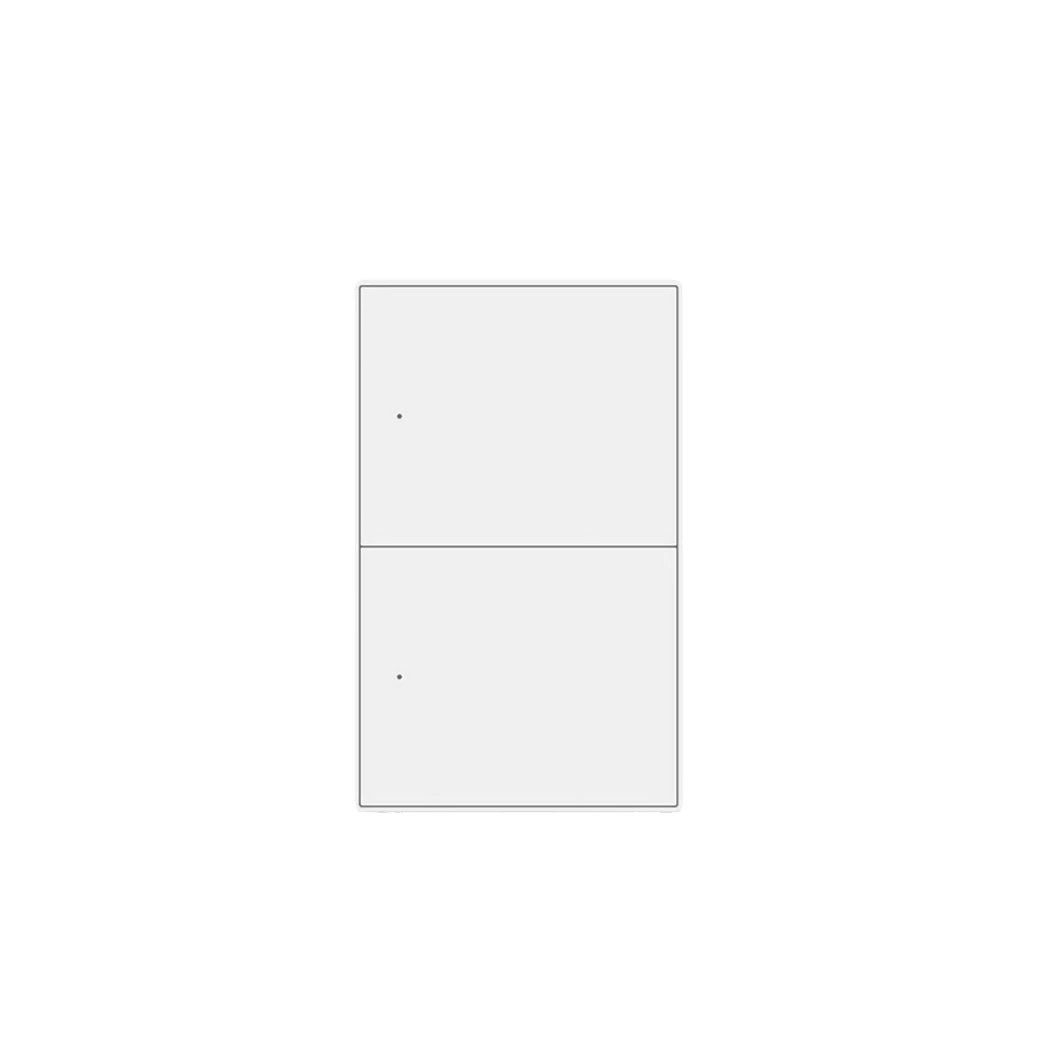 White wall light switch on a white background