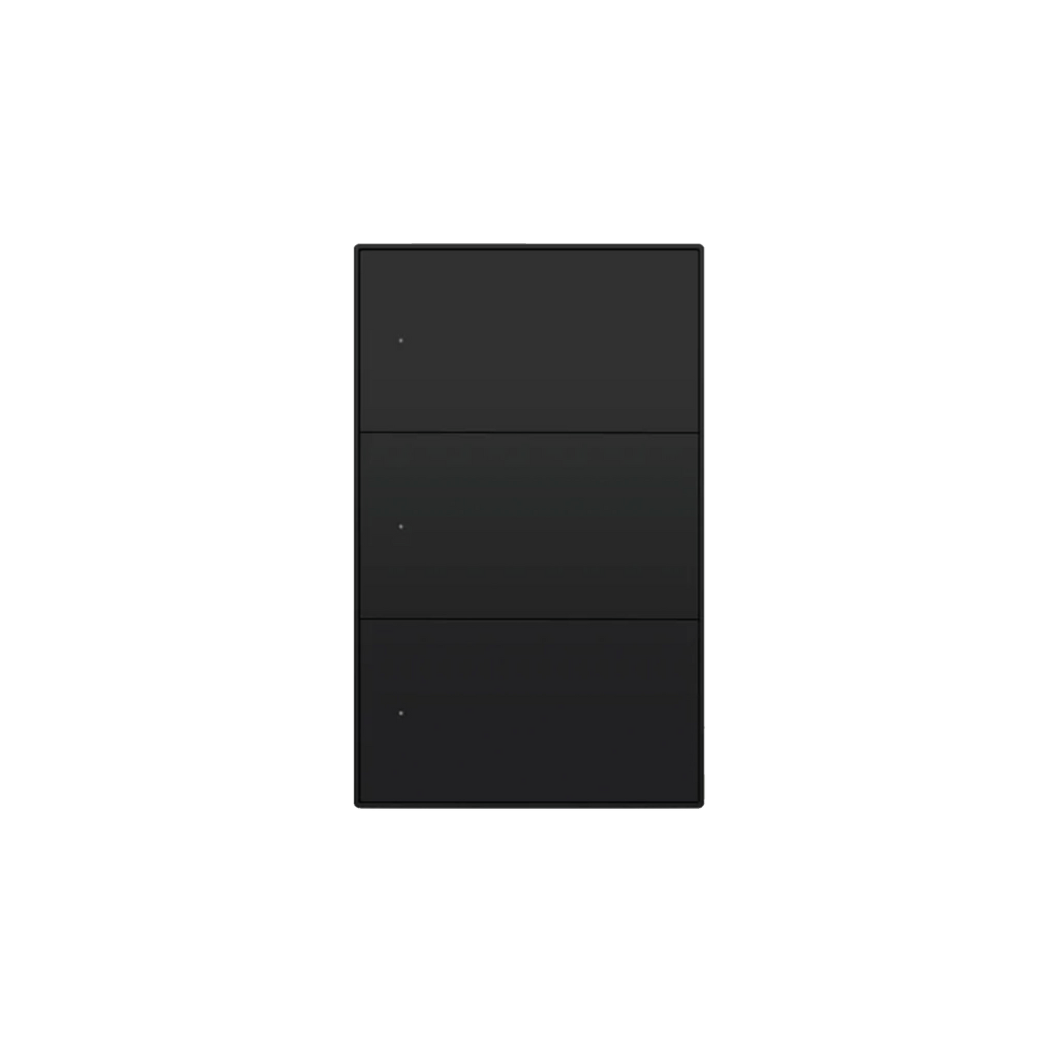 Zemismart US push switch in black, 2x4 PVC wall plate design, 3-button smart light switch compatible with Matter over WiFi, modern home automation device for seamless smart home integration.