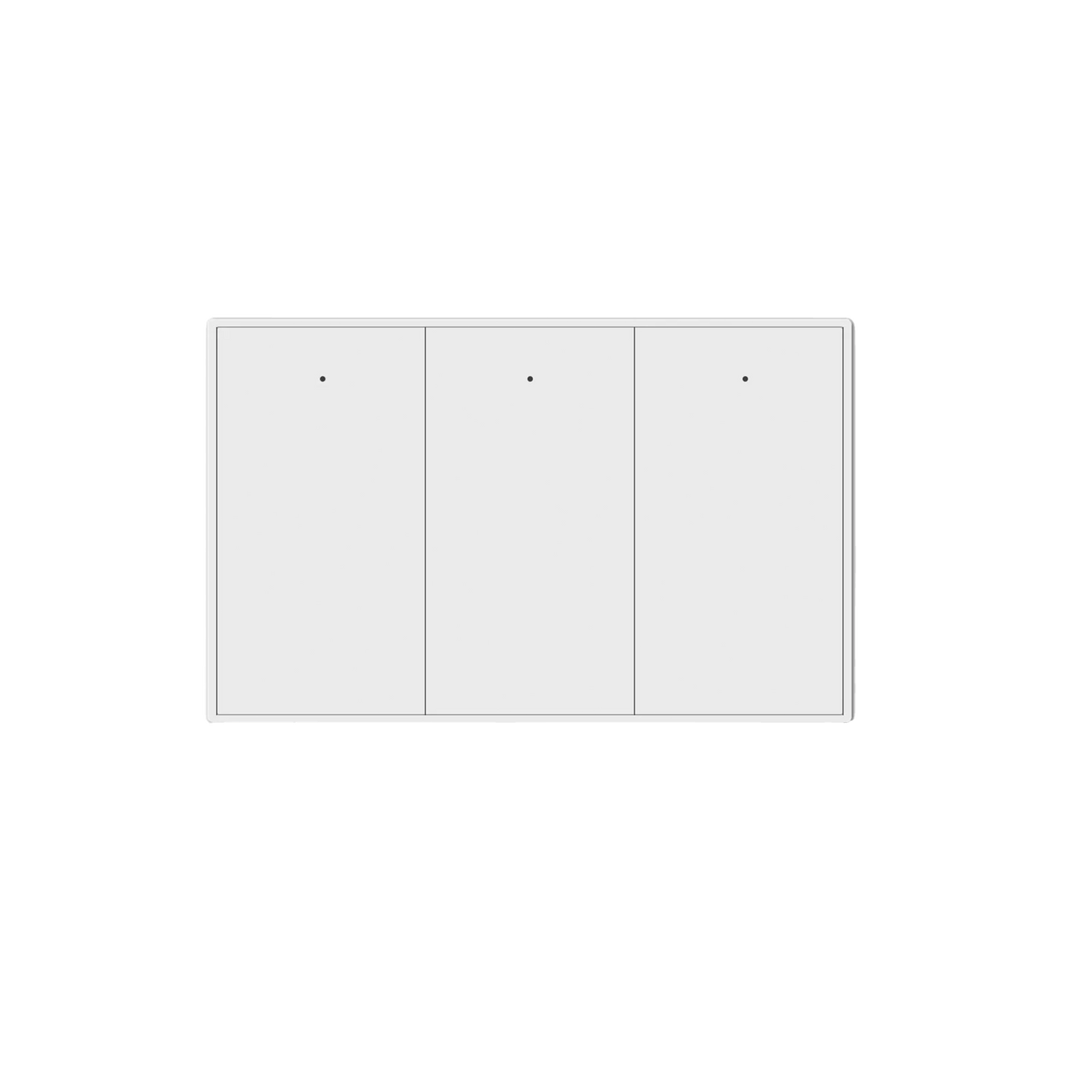 White wall light switch on a white background