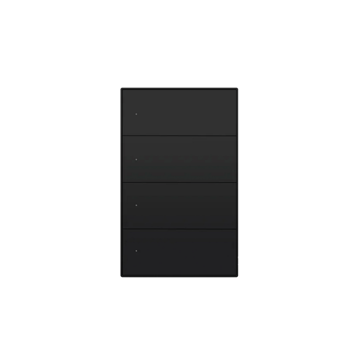 ZEMISmart US Push Switch 2x4 Aluminium 4Channel Black (Matter WiFi)