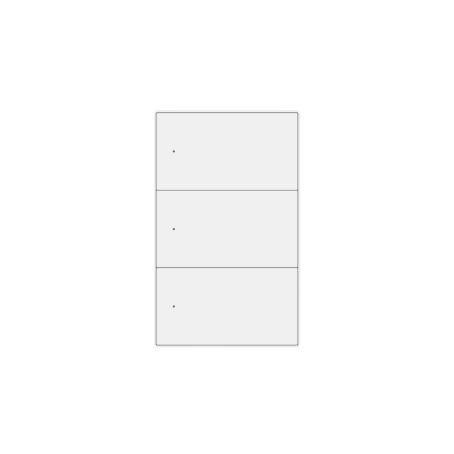 ZEMISmart US Push Switch 2x4 PVC 3Channel White (Matter WiFi)