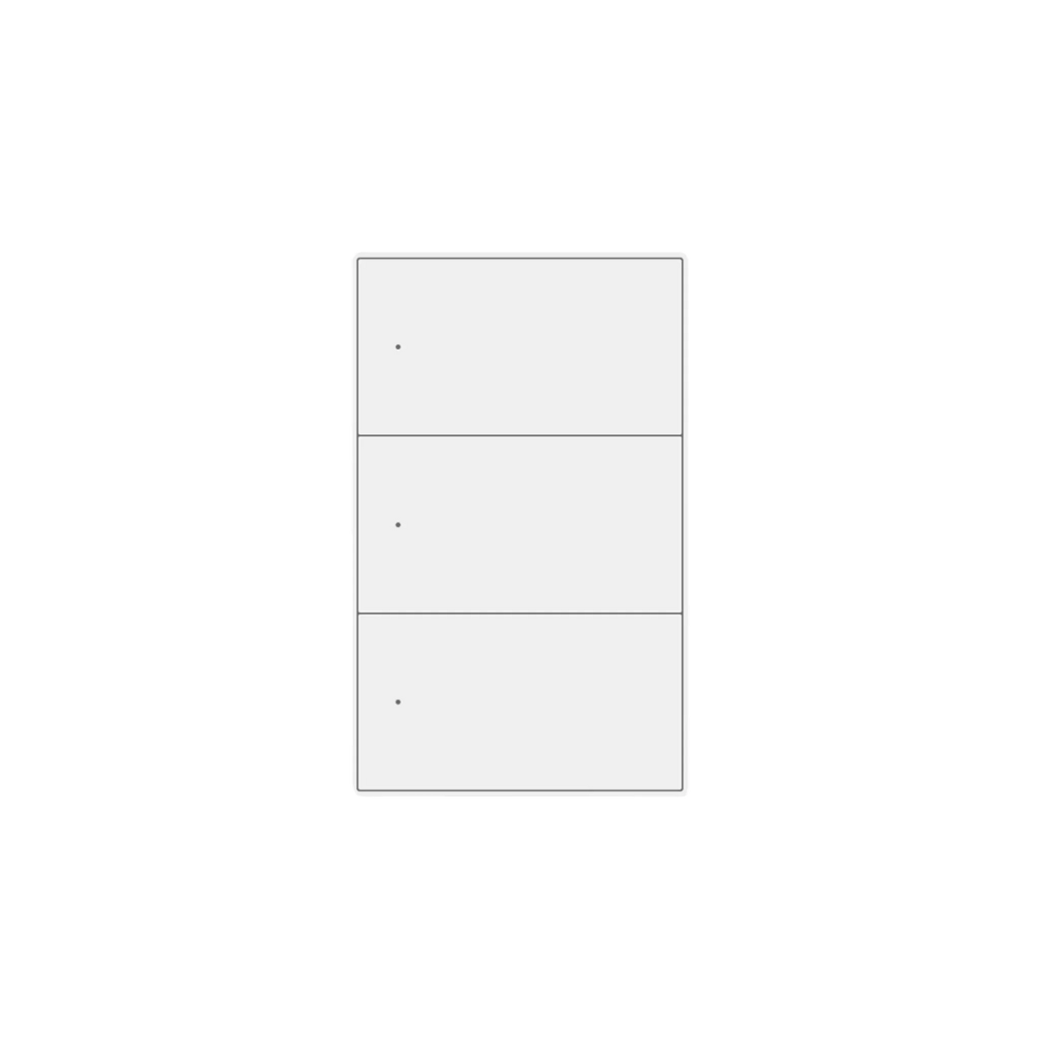 ZEMISmart US Touch Switch 2x4 PVC 3Channel White (Matter WiFi)