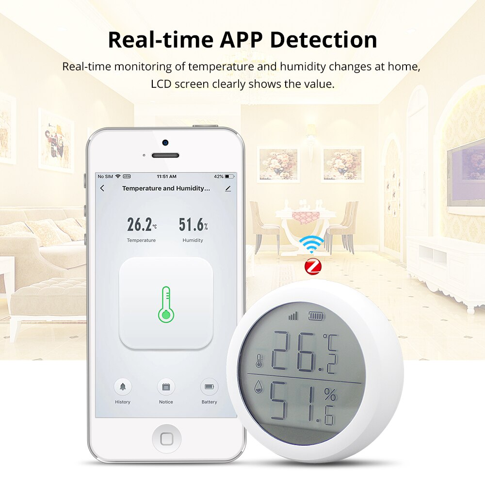 Zemismart Temparature & Humidity Sensor Digital (Tuya Zigbee)