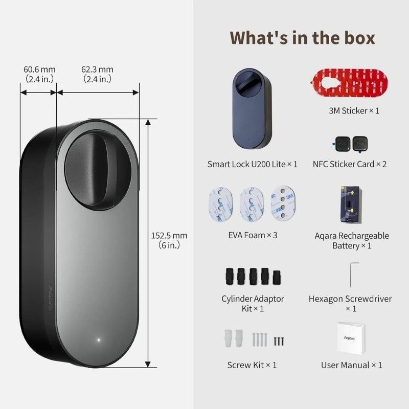 Aqara Smart Lock U200 Lite Kit (Offline) Black