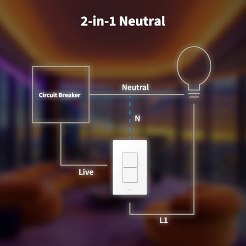 Aqara Light Switch H2 US(2-Button,1 Channel) WS-KO2E