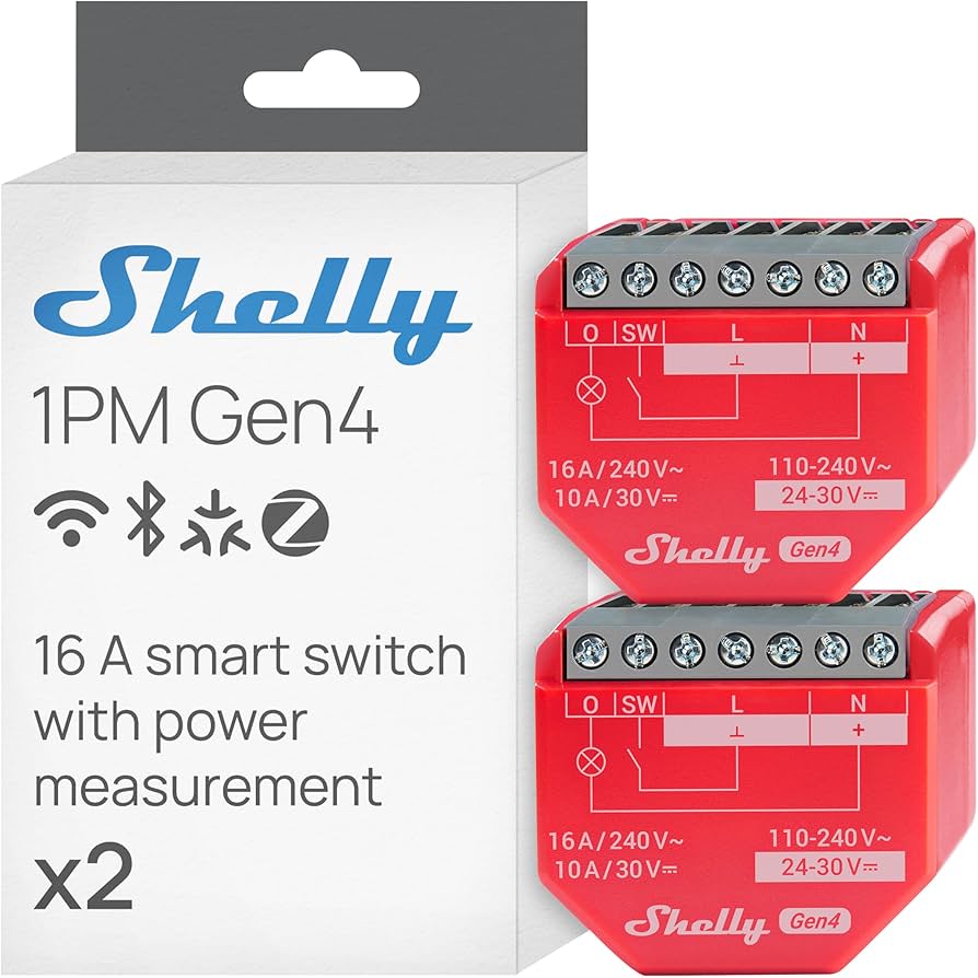 Shelly 1PM GEN4 2-Pack