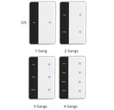 Zemismart US Touch Switch 2x4 PVC 2Channel Black (Tuya Zigbee)