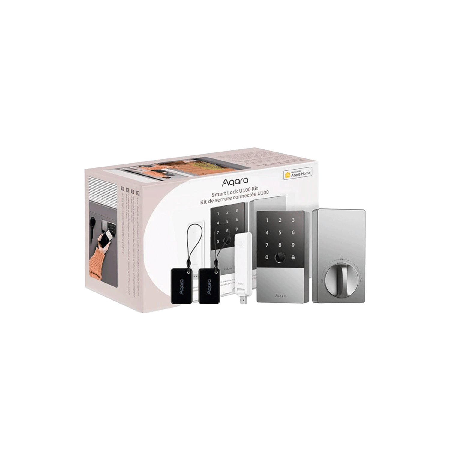 Aqara Smart Lock U100 [Offline E1 Kit]Include 1 E1 Hub 2 NFC Cards