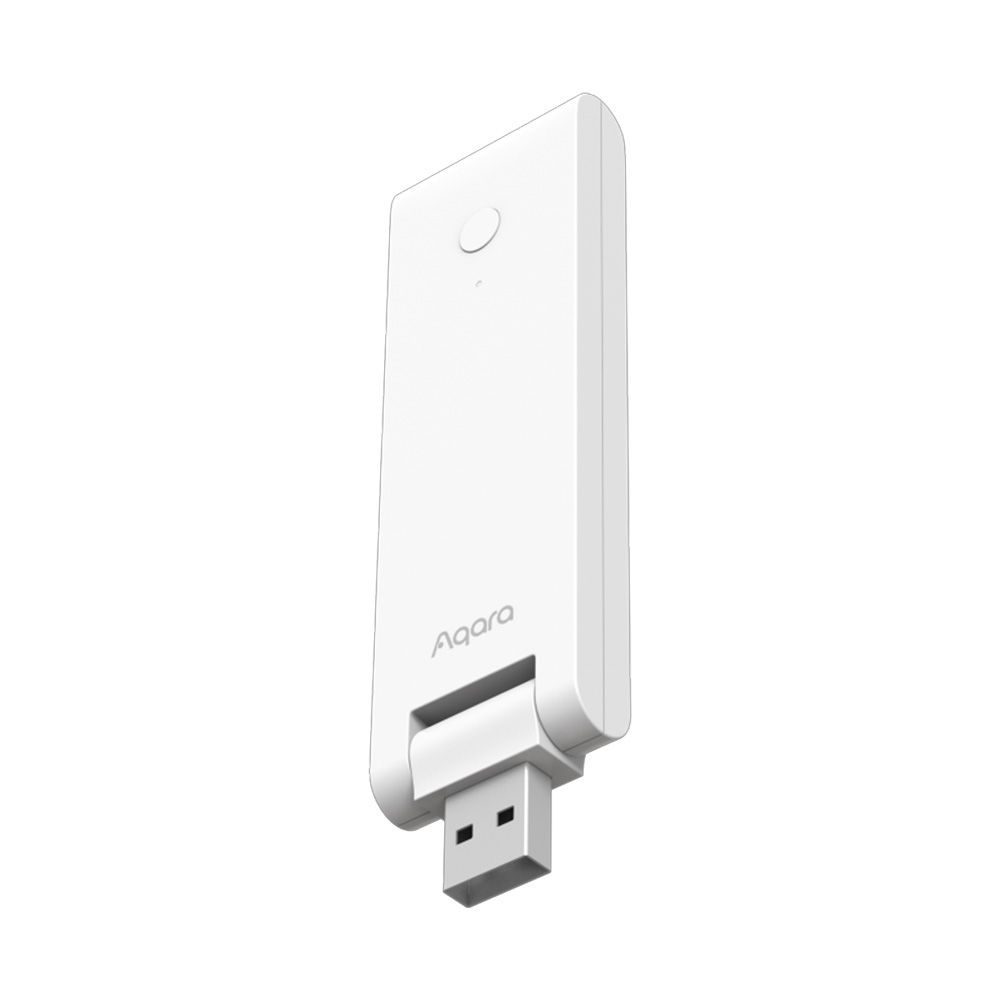 White USB device designed to connect and control a wide range of smart home devices