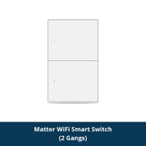 Zemismart US Touch Switch 2x4 PVC 2Channel White (Matter WiFi)