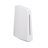 White electronic device on a white background