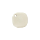 Shelly BluButton Tough Ivory is a Round beige ceramic pendant with textured surface on a white background