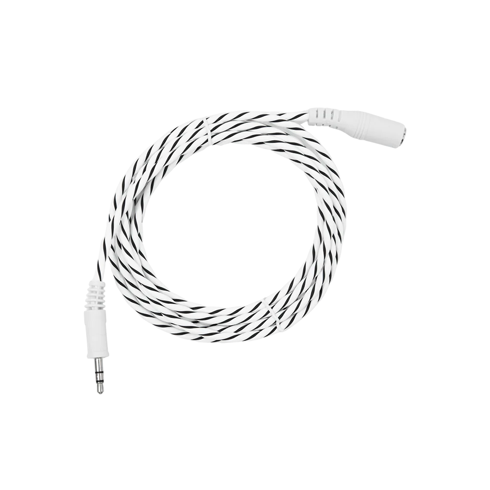 Shelly Flood cable with white connectors on a white background