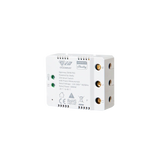 White electronic module with multiple connectors on a white background