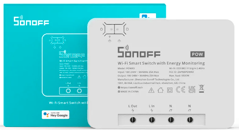 Sonoff Hoë Krag Slim Skakelaar vir Krag AAN/AF 25A