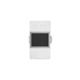 White electronic device with a screen on a white background