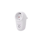 White smart plug with Sonoff branding on a white background