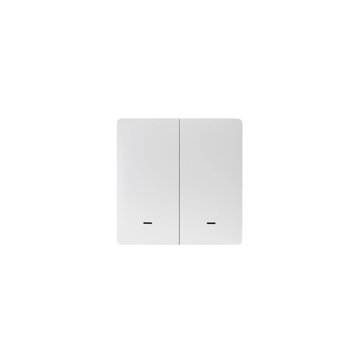 ZEMISmart Push Wireless Switch 3x3 PVC 2Channel White (Tuya Zigbee)