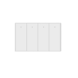 Zemismart US Aanraakskakelaar 2x4 PVC 4-kanaal Swart (Matter WiFi)
