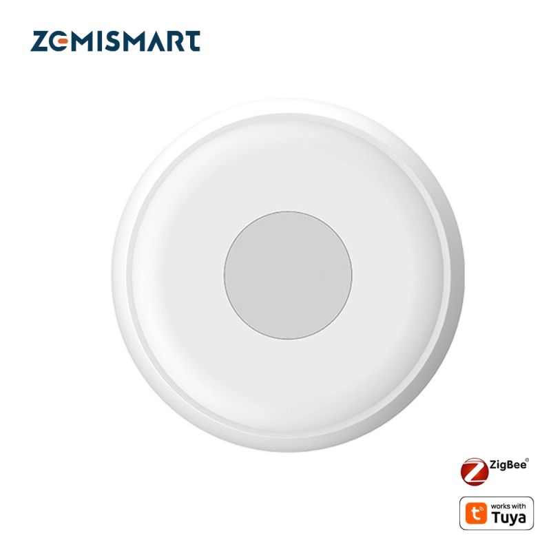 ZEMISmart Push Wireless Switch 3x3 PVC 1Channel White (Tuya Zigbee)