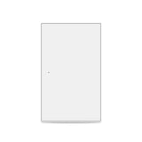White wall light switch on a white background
