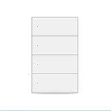 White wall light switch on a white background