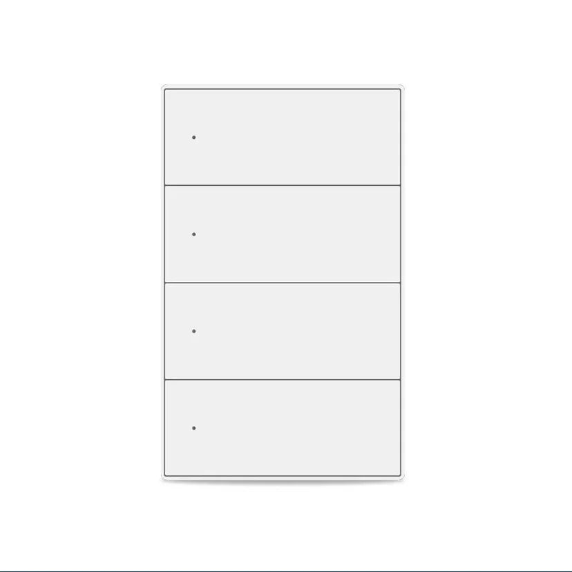 Zemismart US Touch Switch 2x4 PVC 4Channel White (Matter WiFi)