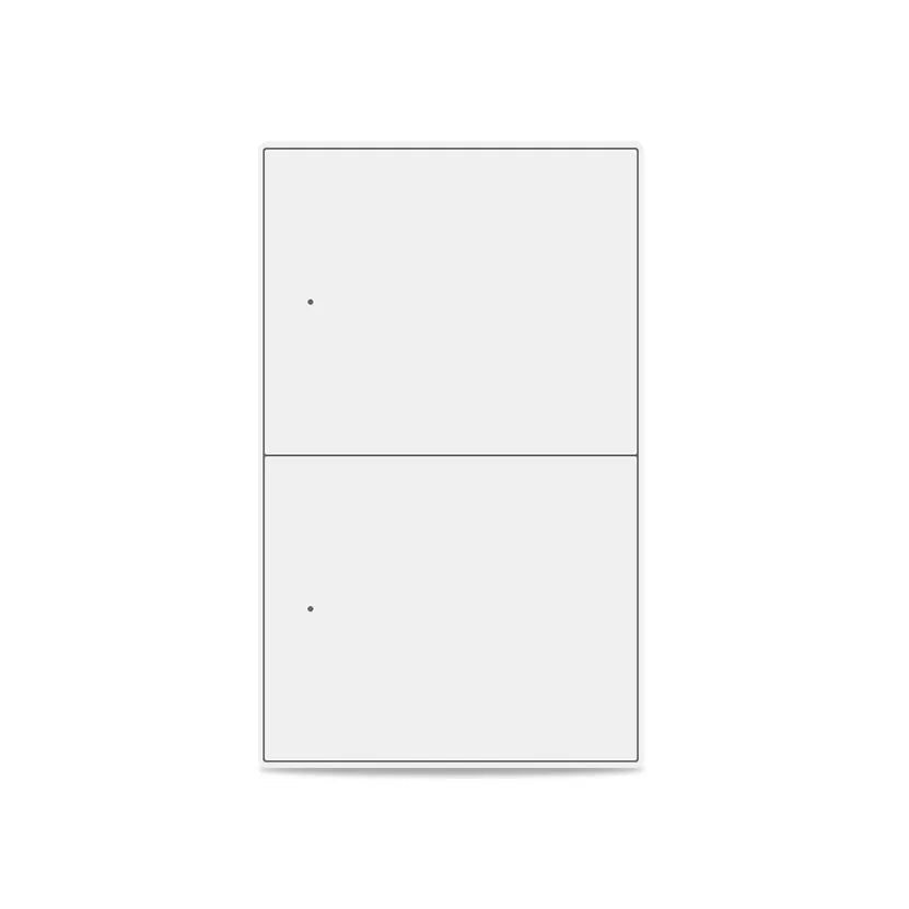 White wall light switch on a white background