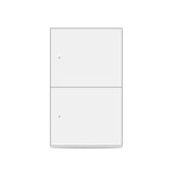White wall light switch on a white background