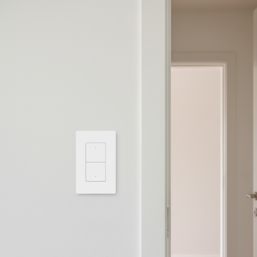 Zemismart US Push Switch 2x4 PVC 2Channel White (Matter WiFi)