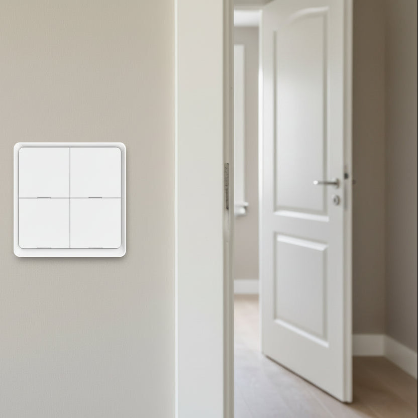 Zemismart Push Wireless Switch 3x3 PVC 4Channel White (Tuya Zigbee)