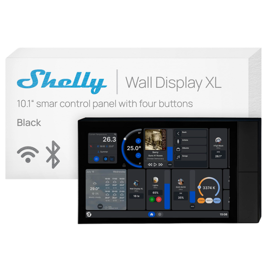 Shelly Wall Display XL Black – Smarthomes